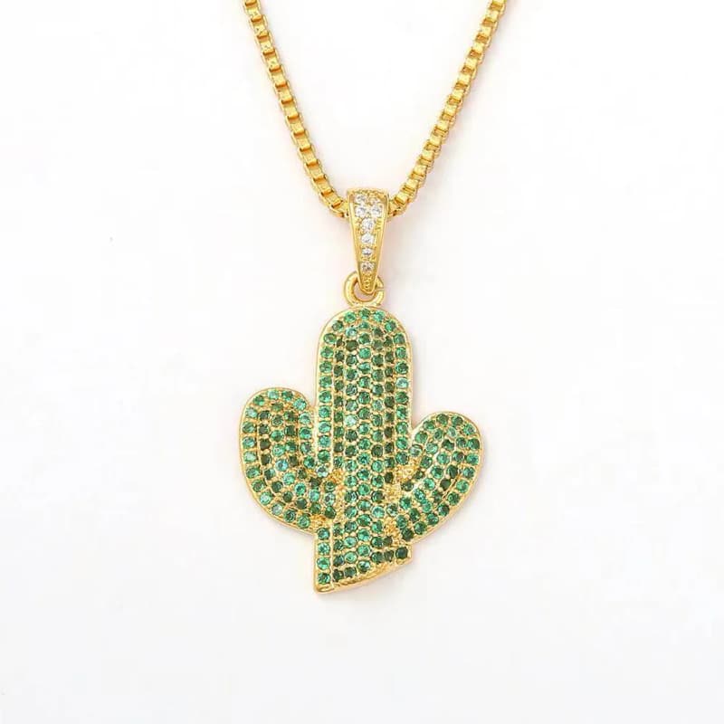 트래비스 스캇 캑터스 잭 선인장 큐빅 펜던트 목걸이 5