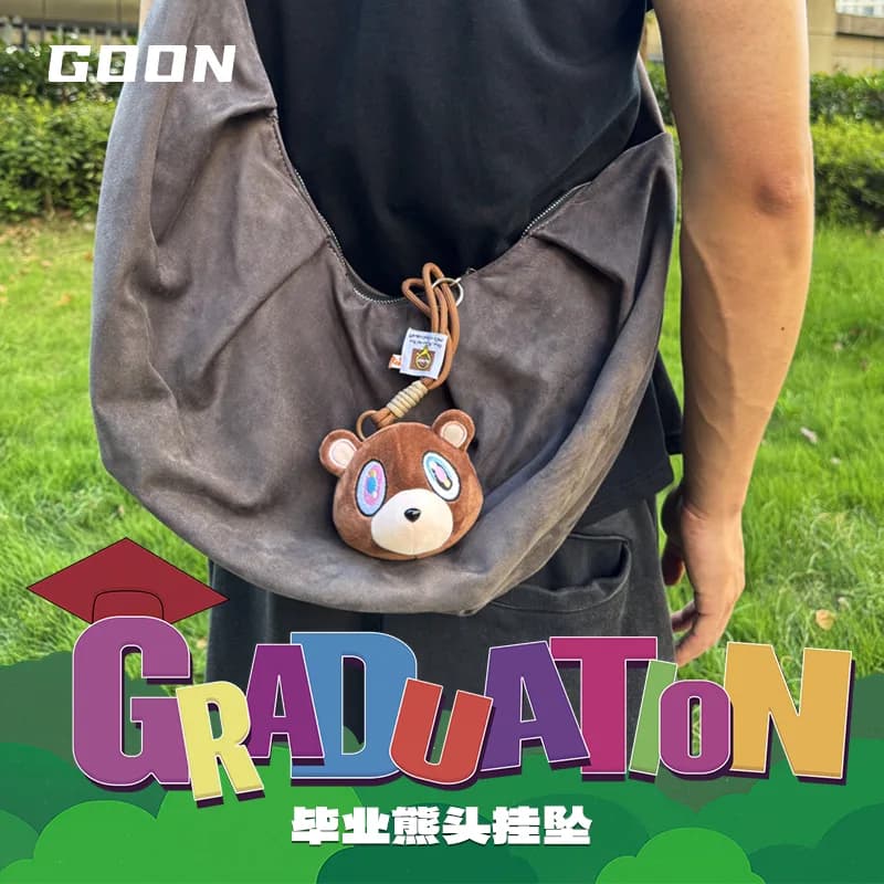 칸예 웨스트 졸업곰 베어 헤드 키링 (브라운) 상세 1