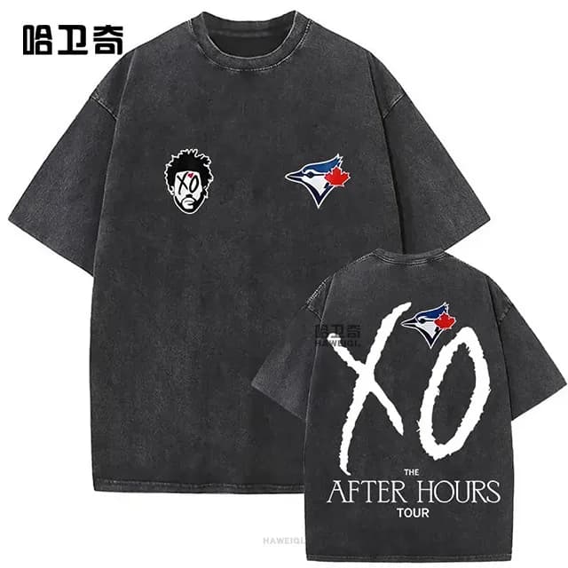 더 위켄드 XO 블루제이스 애프터 아워스 투어 워싱 티셔츠 상세 1