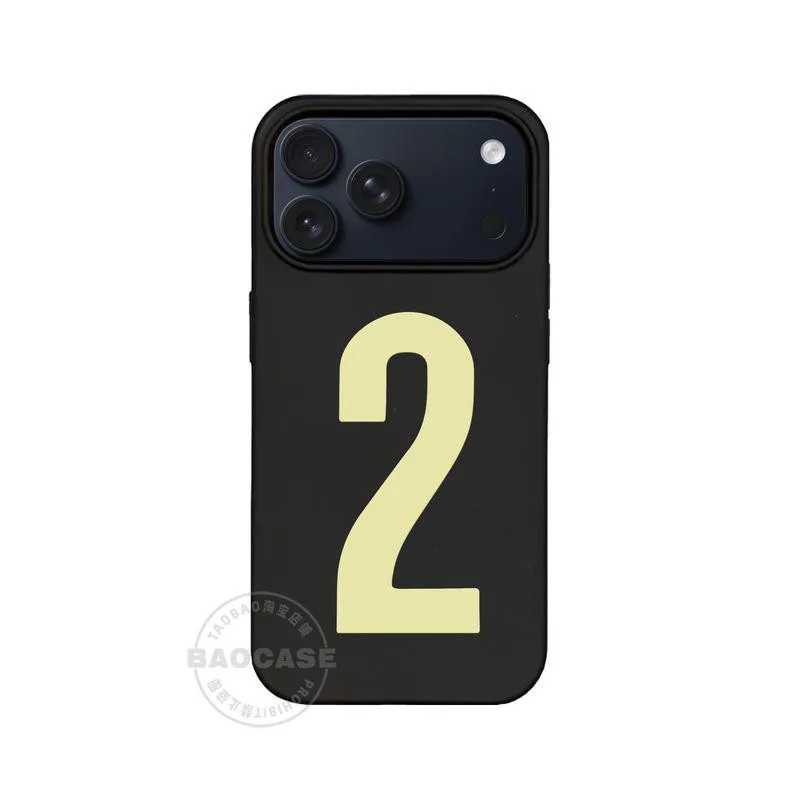 칸예 웨스트 숫자 1 · 2 미니멀 아이폰 케이스 (블랙) 7