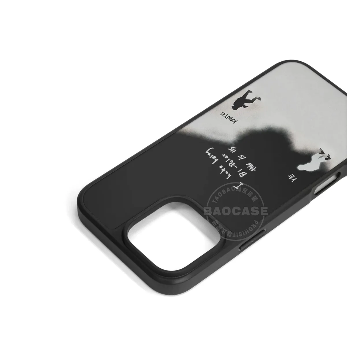 칸예 웨스트 YE · KANYE 흑백 바이폴라 문구 아이폰 케이스 5