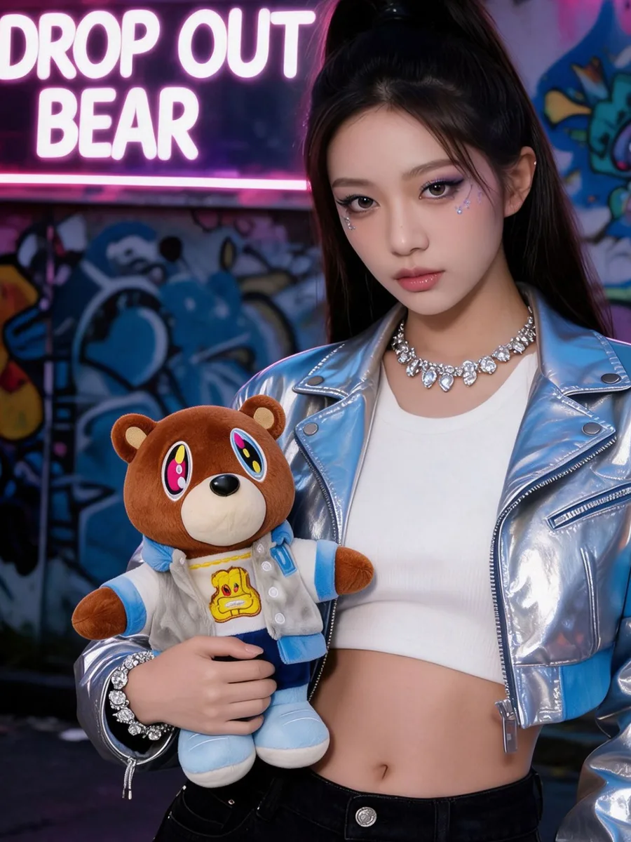 칸예 웨스트 그레듀에이션 드롭아웃 베어 봉제 인형 (26cm) 4