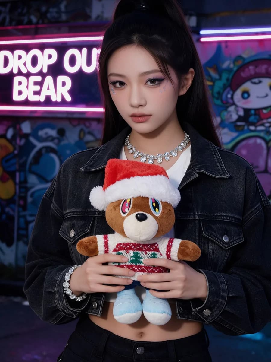 칸예 웨스트 드롭아웃 베어 인형 26cm (크리스마스 · 기본) 5