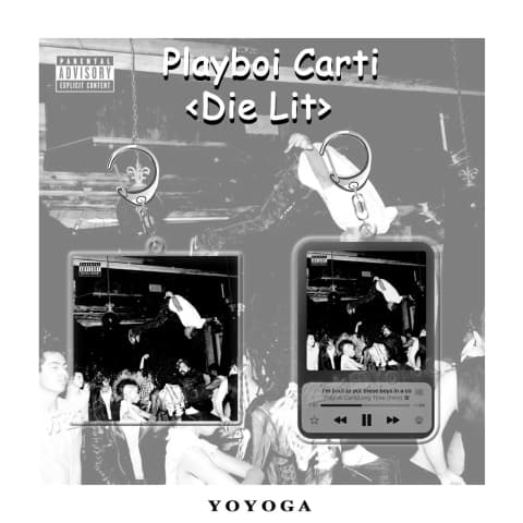 플레이보이 카티 다이 릿 앨범 커버 양면 아크릴 키링