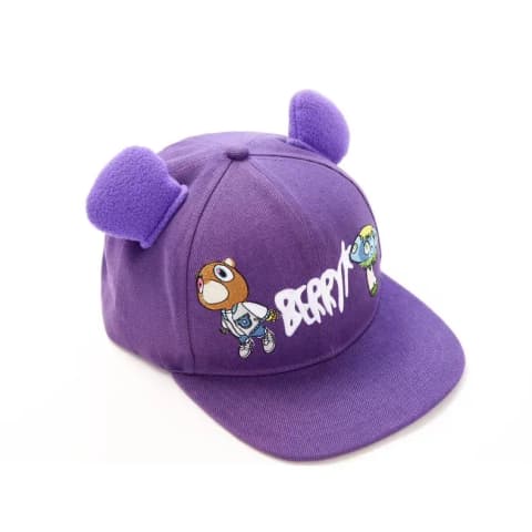 칸예 웨스트 그레듀에이션 베어 BERRY 귀 달린 스냅백 (퍼플)