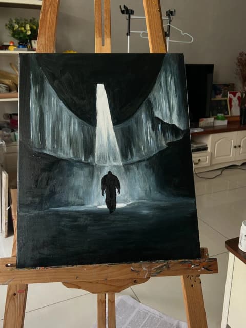 칸예 웨스트 리스닝 이벤트 빛의 무대 그림 액자