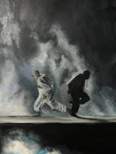 칸예 웨스트 하이커우 리스닝 이벤트 1주년 그림 (40x50)