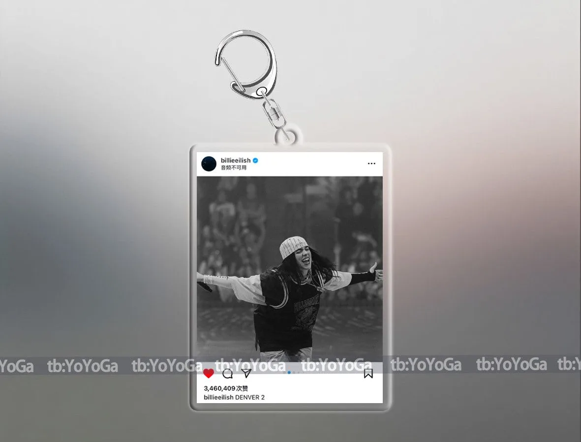 빌리 아일리시 인스타그램 게시물 공연 사진 아크릴 키링 (9종) 상세 2
