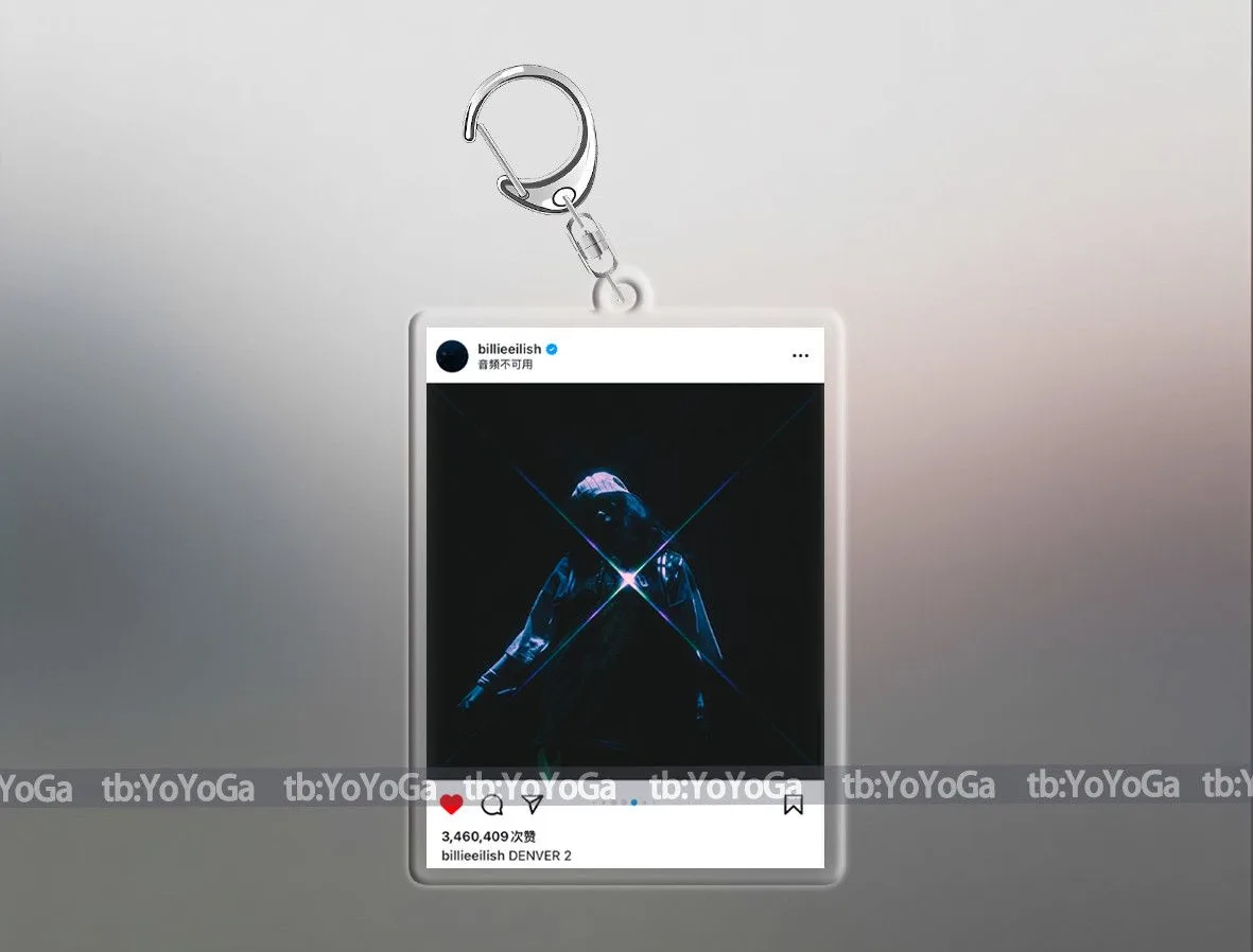 빌리 아일리시 인스타그램 게시물 공연 사진 아크릴 키링 (9종) 9