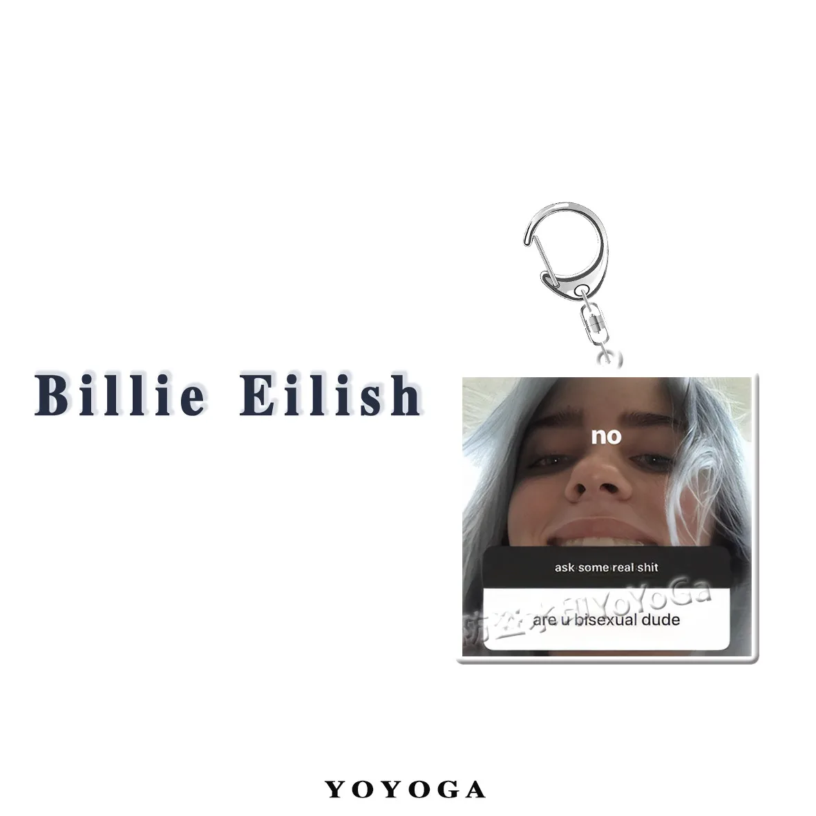 빌리 아일리시 밈 사진 컷아웃 양면 아크릴 키링 (6종) 5