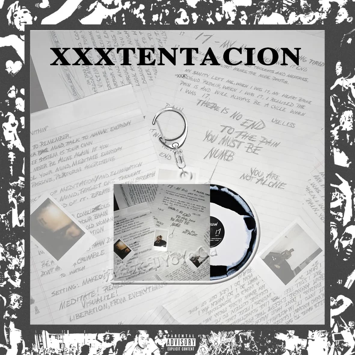 XXX텐타시온 17 앨범 커버 아크릴 키링 (LP · 플레이어 4종) 3