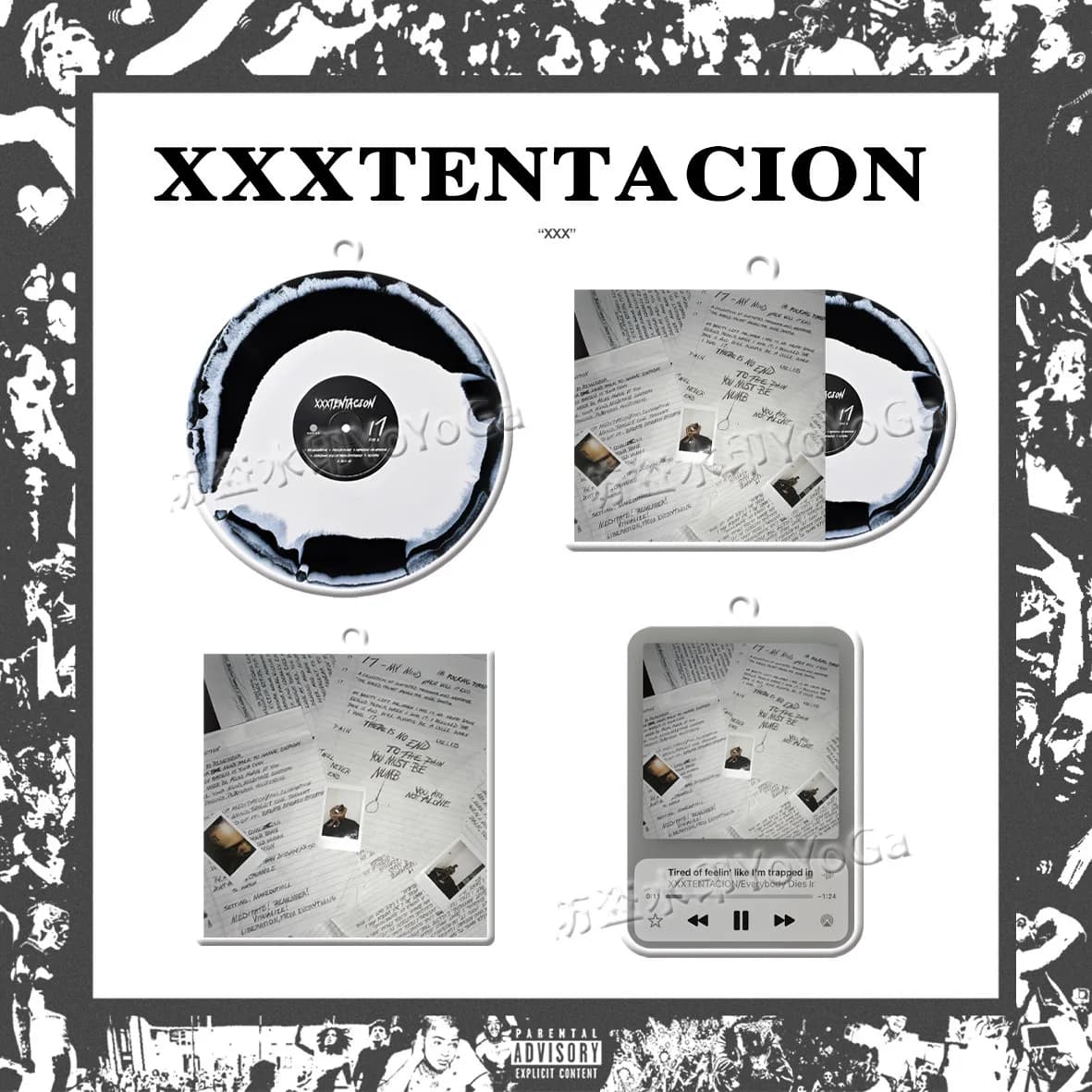 XXX텐타시온 17 앨범 커버 아크릴 키링 (LP · 플레이어 4종) 10