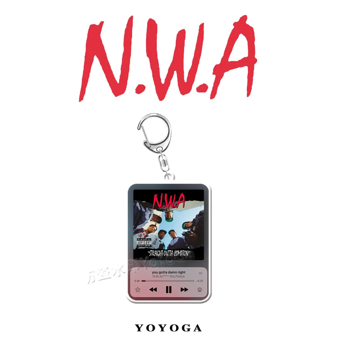 N.W.A 스트레이트 아웃타 컴튼 · 그레이티스트 히츠 아크릴 키링 상세 2