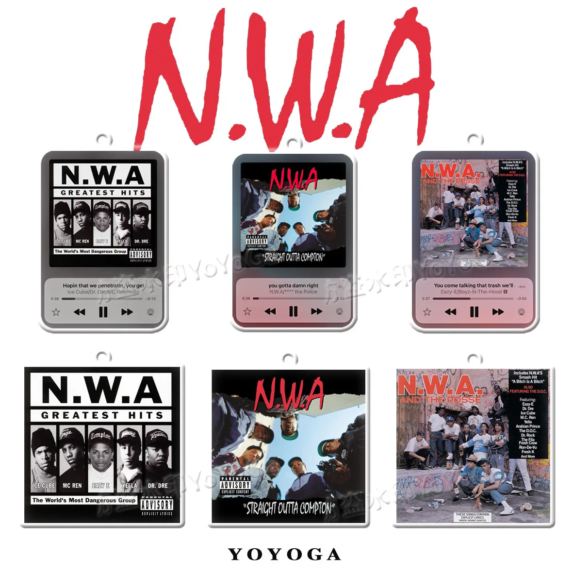 N.W.A 스트레이트 아웃타 컴튼 · 그레이티스트 히츠 아크릴 키링 12
