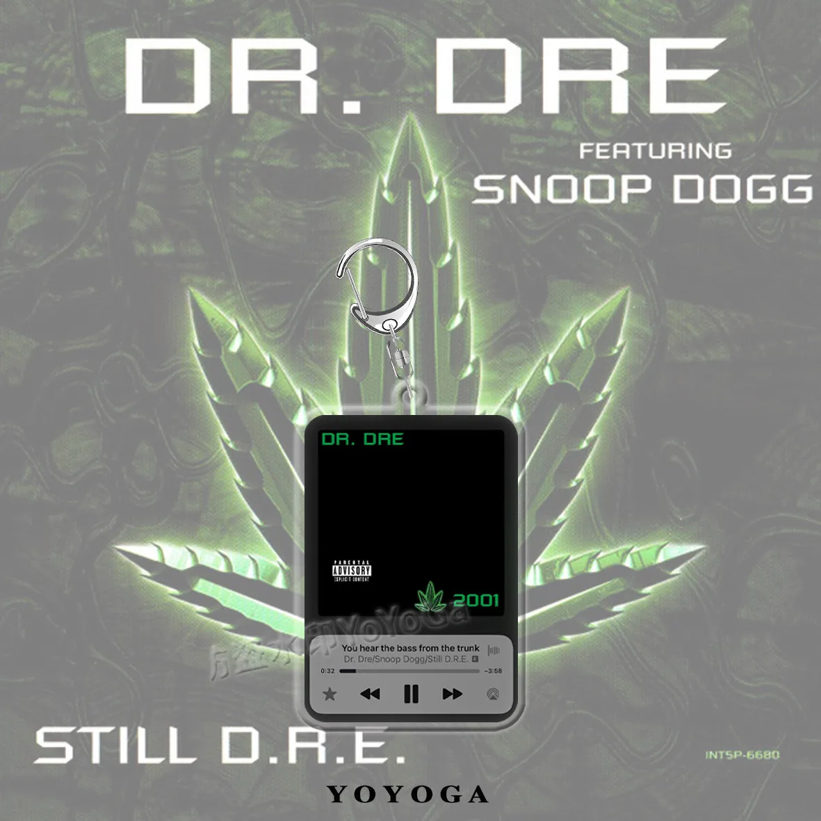닥터 드레 더 크로닉 · 2001 · 스틸 D.R.E. 아크릴 키링 10