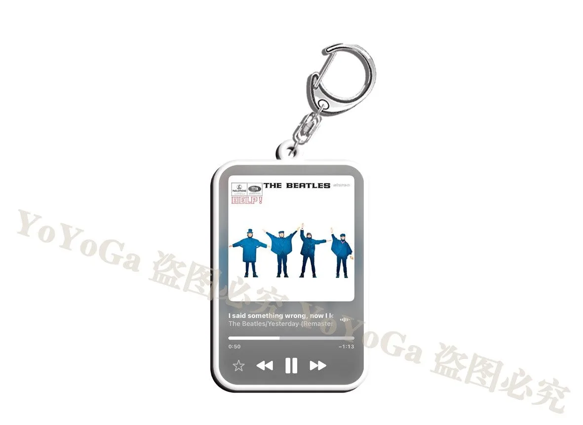 비틀스 애비 로드 · 리볼버 · 헬프! 커버 양면 키링 6