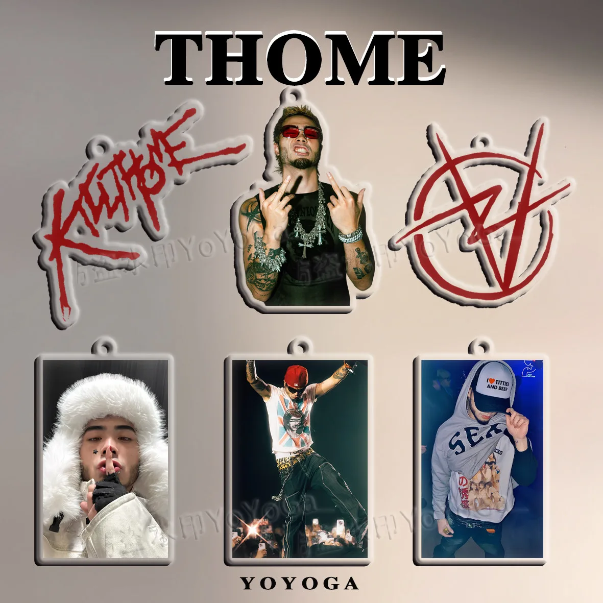 THOME 킬 톰 로고 · 무대 사진 양면 키링 (6종) 12